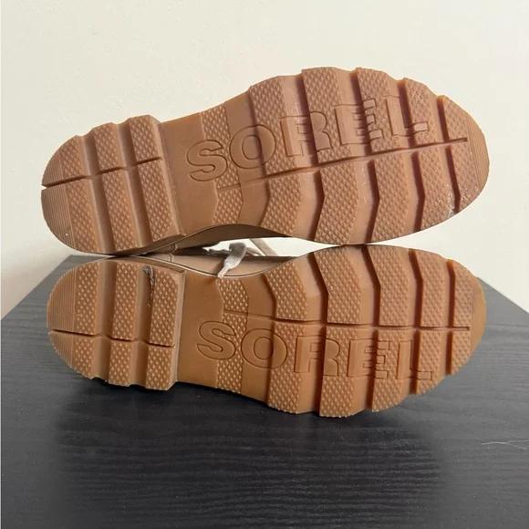 Sorel Leather Honest Beige Lenox Hiker Tie Up Ankle Shoes Boots Women’s Size 10 - Picture 7 of 8